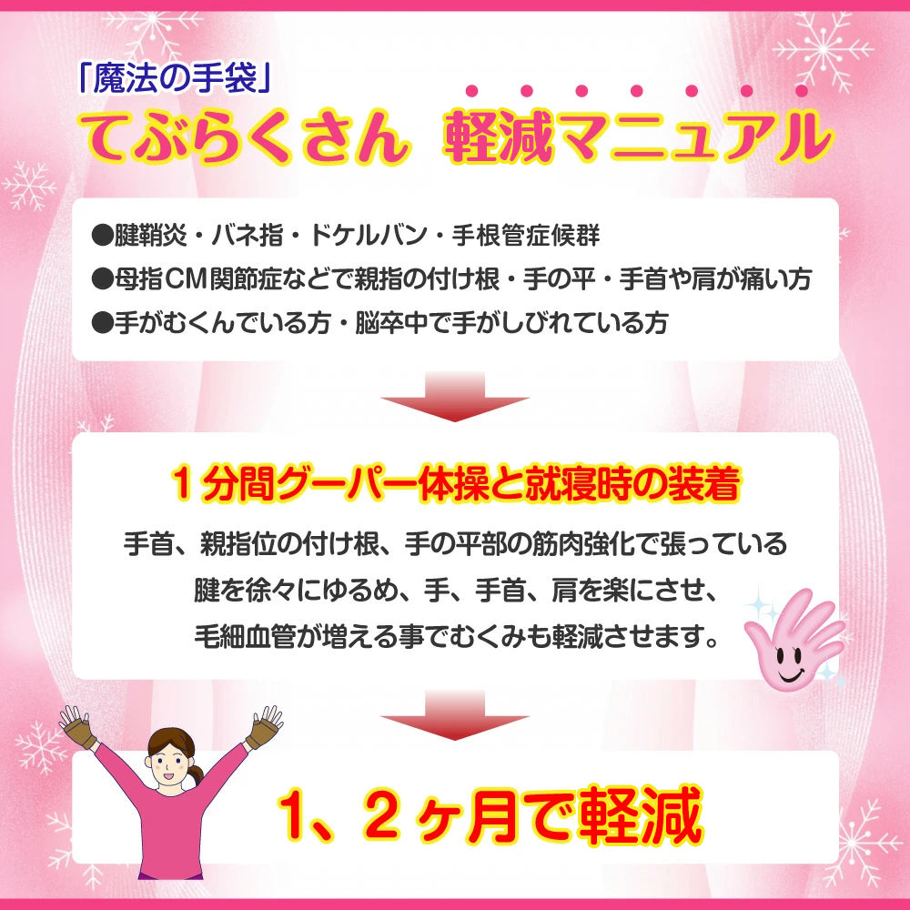 【てぶらくさん】腱鞘炎サポーター  女性用 両手