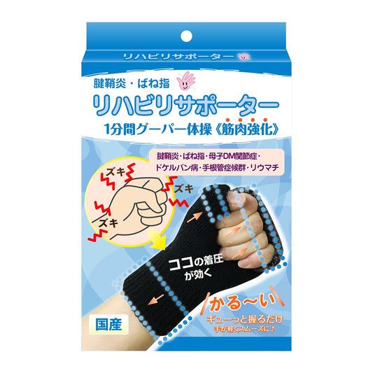 【てぶらくさん】腱鞘炎サポーター  男性用 片手